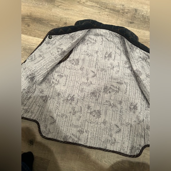 Vintage Handmade Unique Ladies Patchwork Quilted Vest Nature Floral Size Medium - Picture 3 of 3